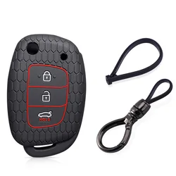Premium Silicone Key Caps for Hyundai Remote Key Cover (Ovalchain Set)
