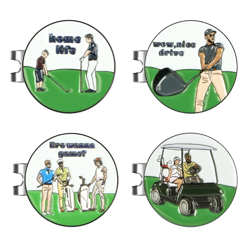 

Новинка 2024 года, магнитный зажим для шляпы для гольфа с мячом для гольфа, маркер для гольфа, съемные металлические зажимы для