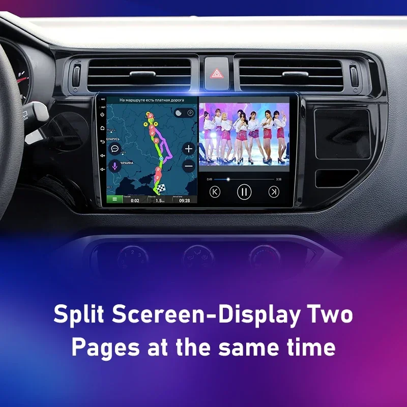 Android 12 2 Din for KIA RIO 2011-2015 Car Radio Multimedia Video Player GPS Navigation MP5 DVD Speakers Stereo Audio Carplay 9