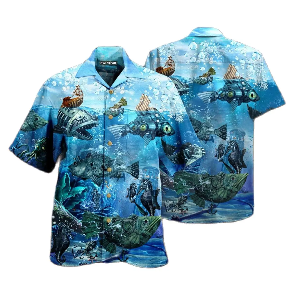 Hawaiian Men's Shirt, Cuban Short 