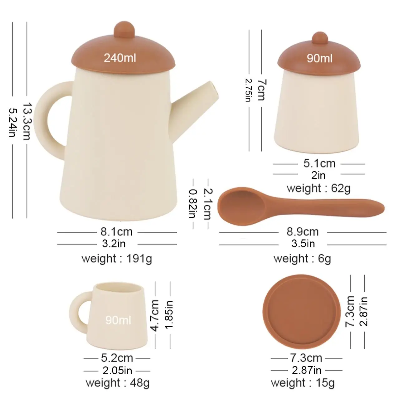 TYRY.HU 7pcs Mini Cups Set Pretend Play Toys For Girls Boy Soft Silicone Feeding Cup Early Education Toys Miniature Tableware