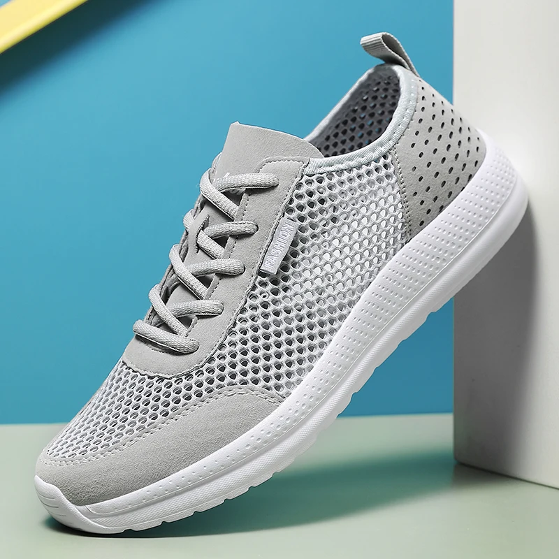 Weiche Sportschuhe für Herren, atmungsaktive, modische Mesh-Laufschuhe, bequeme, hochwertige, leichte Outdoor-Sneaker für Herren