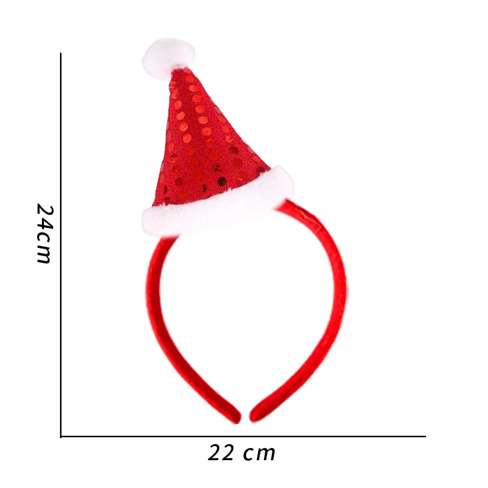 Christmas Headband Decoration for Kids Adult Cute Santa Elk Xmax Hair Accessories Costume Prop Christmas Decoration 2024 Navidad