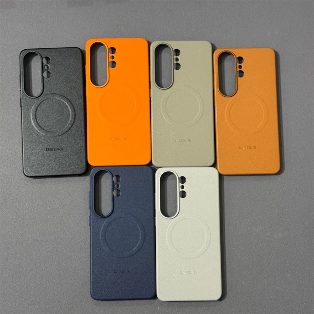 Leather Magnetic Phone Case with Magsafe Wireless Charging Compatibility