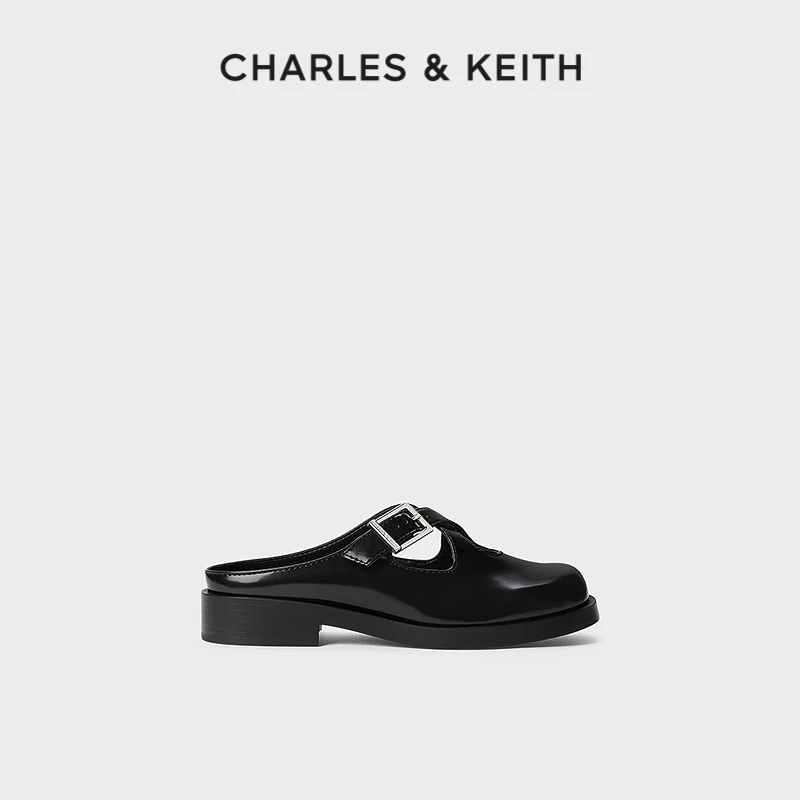 

CHARLES&KEITH24 summer new CK1-70920147 Simple cross buckle Mueller head half slippers
