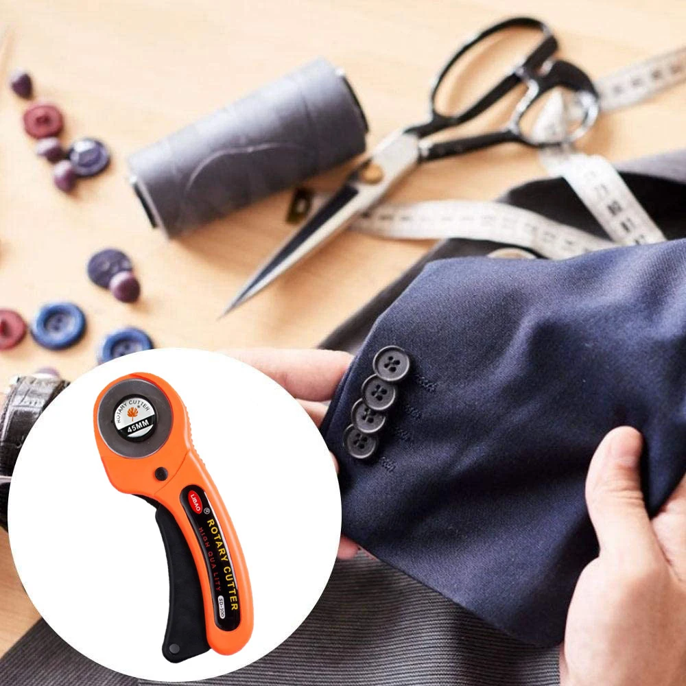 45mm Leather craft Rotary Cutter Leather Cutting Tool Craft Fabric Circular Blade Knife DIY Patchwork Sewing Quilting leather sewing tools craft knife kit leather strip cutter tool