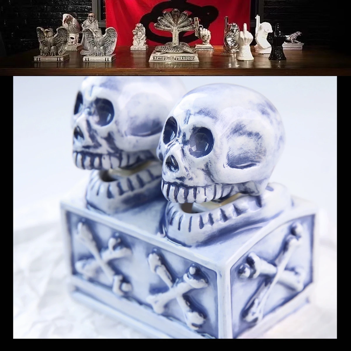 

NBHD double-headed skull trendy incense burner ornaments