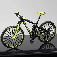 New 1:10 Mini Finger Mountain Bike Diecast Model Alloy Bicycle Simulation Collection Die Casting Racing Metal Bike Toys for Boy 2