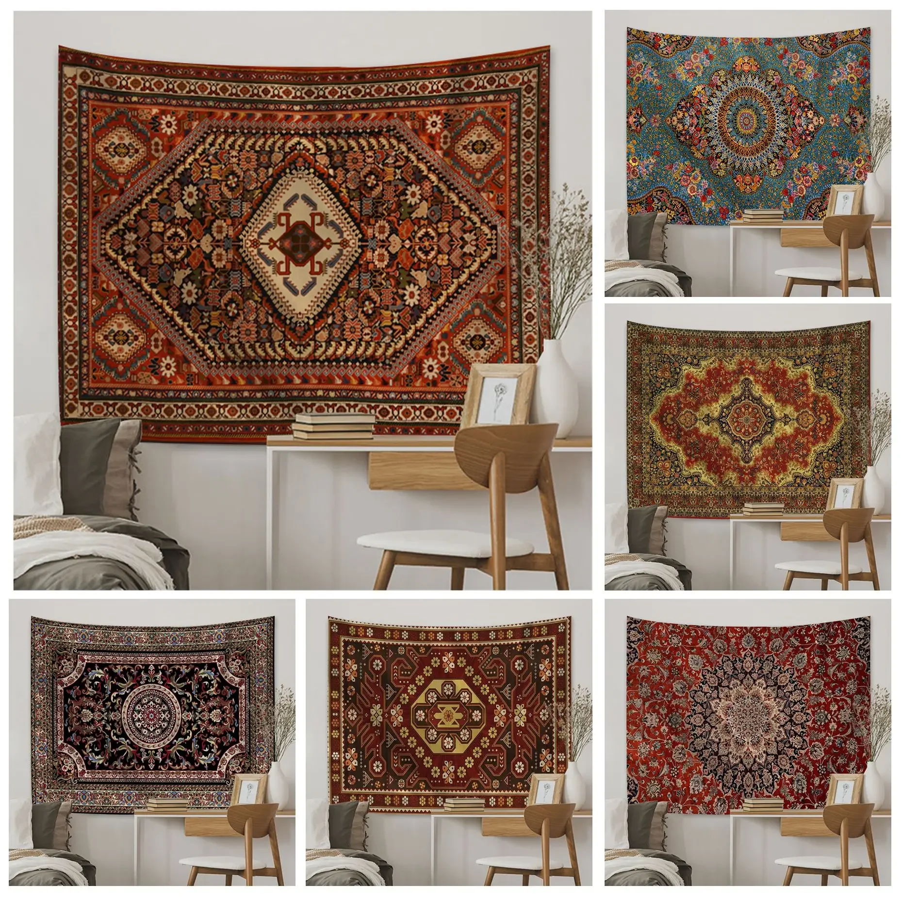 

Persian Carpet Hippie Wall Hanging Tapestries Home Decoration hippie bohemian decoration divination Kawaii Room Decor