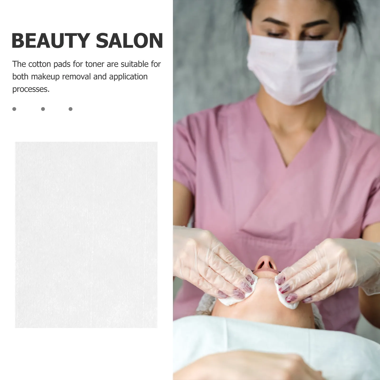 20팩 얼굴 메이크업 제거 및 토너 도포용 순한 면 패드, 부드럽고 편안한 피부 안전한 페이셜 클렌징 패드