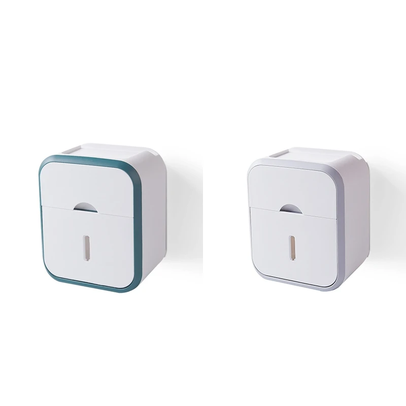 

Punch-Free Toilet Paper Holder Box Waterproof Tissue Box Bathroom Rack Wall Mounted Kitchen Bathroom Holder