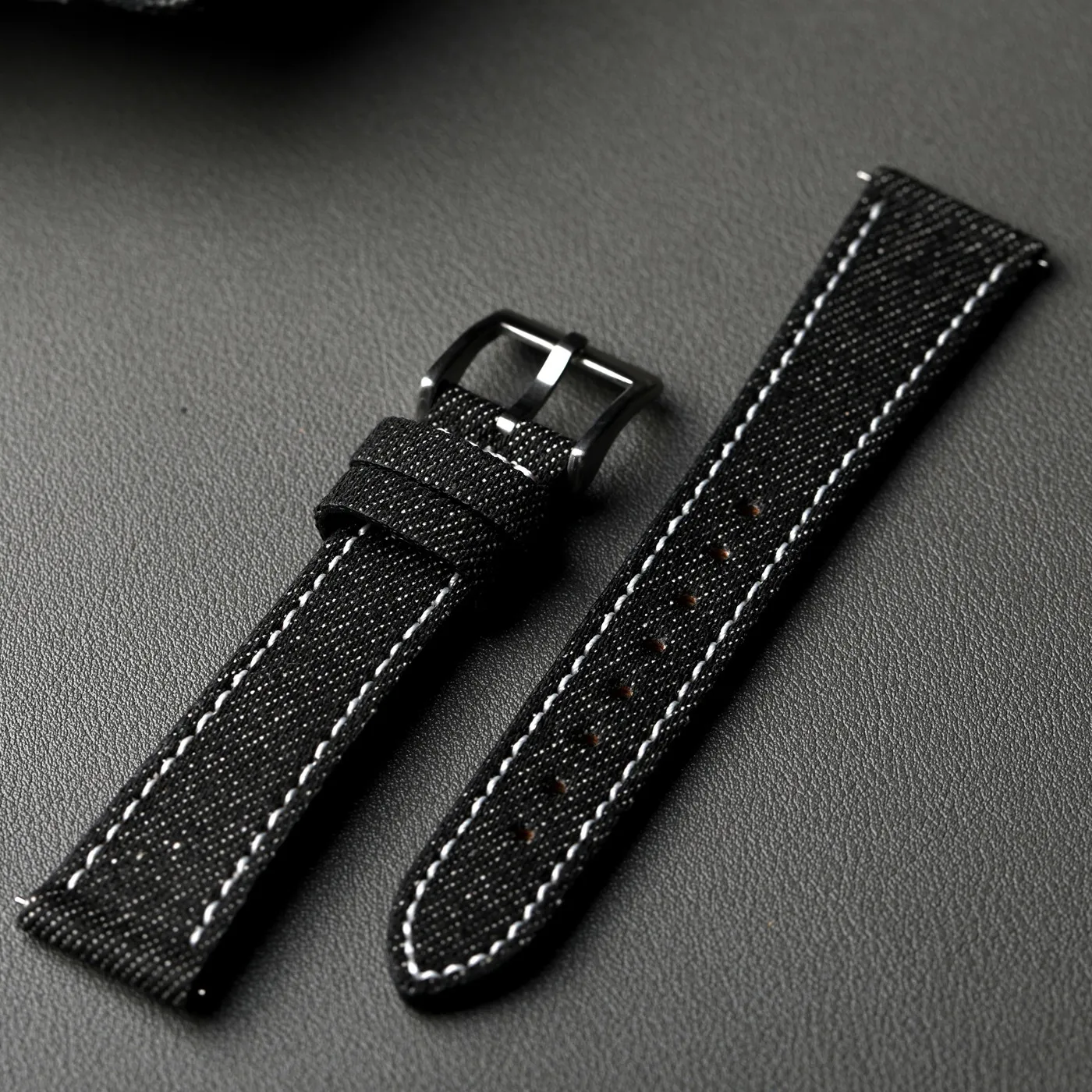 Premium Leather-Fit Denim Strap - Quick Release, Soft & Durable Bracelet in Multiple Colors
