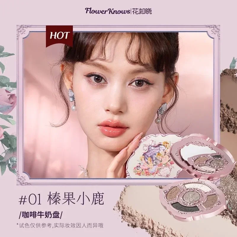 Flower Know Midsummer Fairytales Series 5 Color Relief Eyeshadow Matte Shimmer Delicate Eyeshadow Plate 6