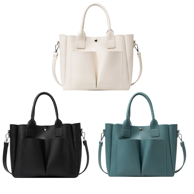 Soft PU Leather Shoulder Bags Women Crossbody Purses Large Capacity Top-handle Handbags Soft Leather Bags