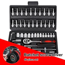 

Hand Tool Sets Car Repair Tool Kit Mechanical Tools Box for Home Socket Wrench Set Ratchet Screwdriver Bits