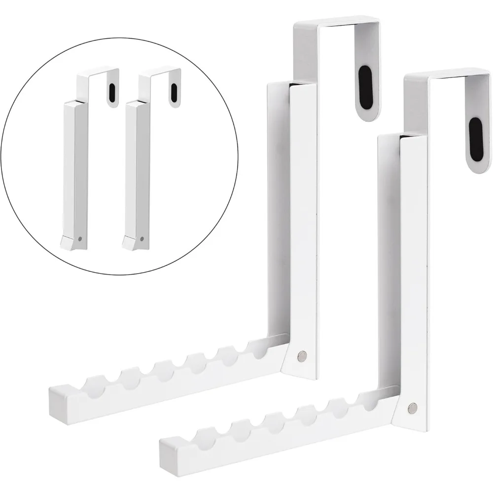 2 Pack Over The Door Hanger Hooks for Clothes Small Portable Storage Hooks, Over The Door Clothes Drying Rack for 1