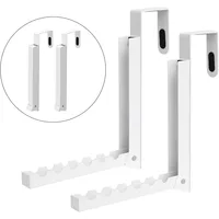 2 Pack Over The Door Hanger Hooks for Clothes Small Portable Storage Hooks, Over The Door Clothes Drying Rack for 1