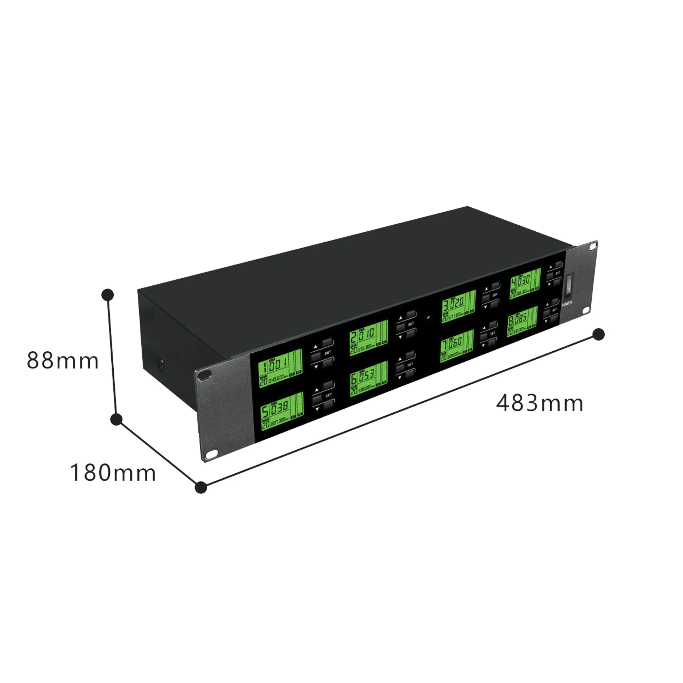 T 전문 8 채널 무선 UHF 헤드셋 헤드폰 마이크, 벨트 팩 송신기 포함