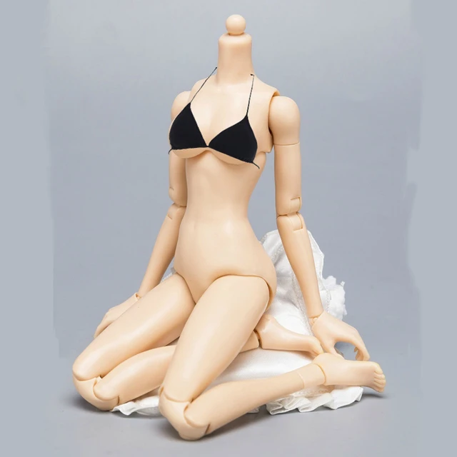 1//6 Scale Female Soldier Body Figures Fish Sitting Posture Glued