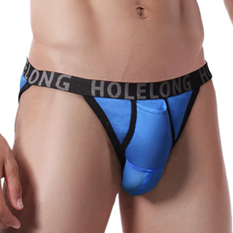 Men's Sports Underwear High Slit Seamless Gun Separation Briefs Suitable for Cycling Breathable Comfortable Underwear Brief Sexy