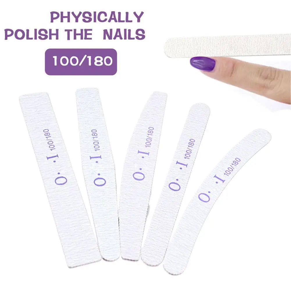10Pcs 네일 파일 샌딩 보드 양면 매니큐어 버퍼 스트립 전문 살롱 D M7E8 용 퍼플 코어 네일 그라인딩 도구