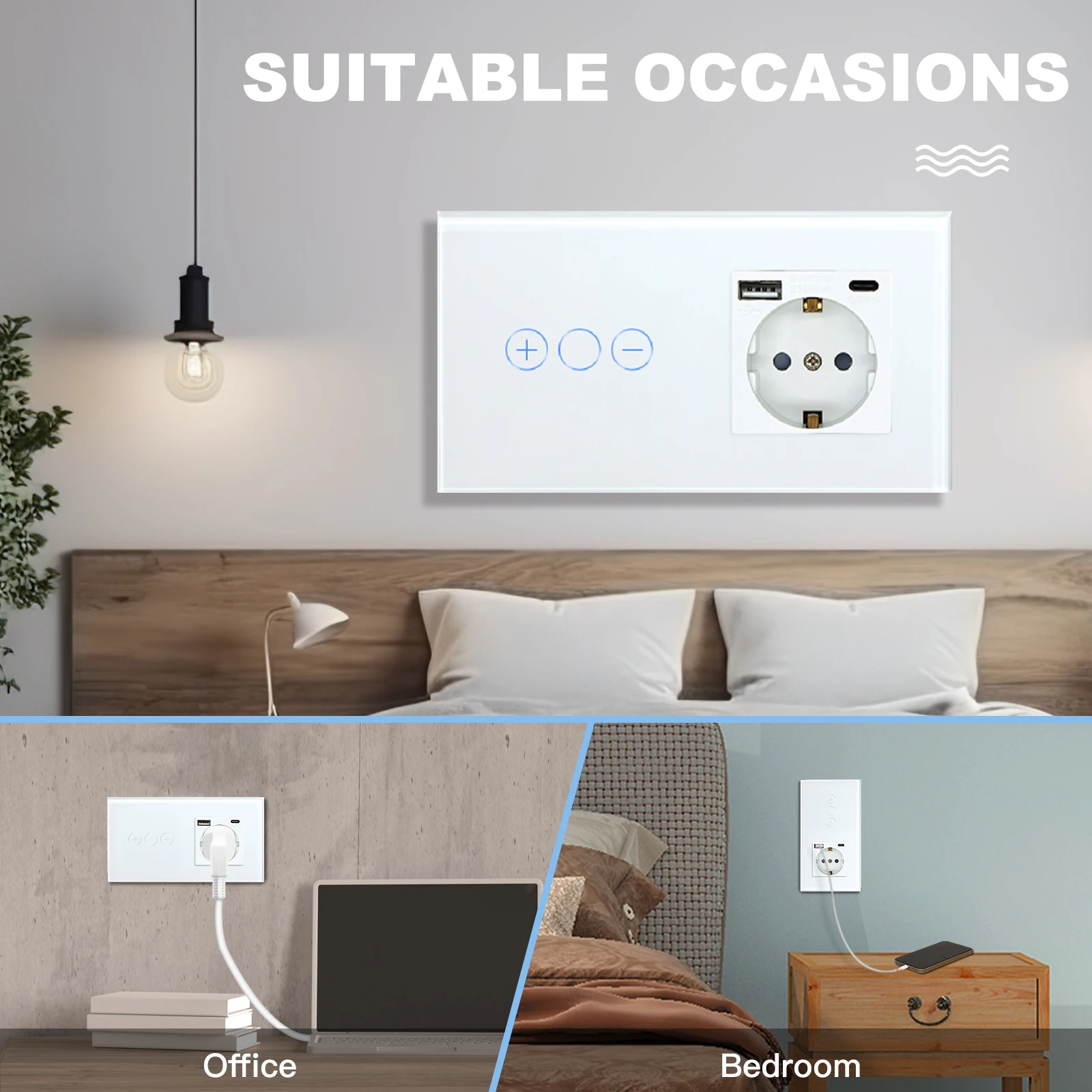 portas usb tipo c painel de vidro 10a 03