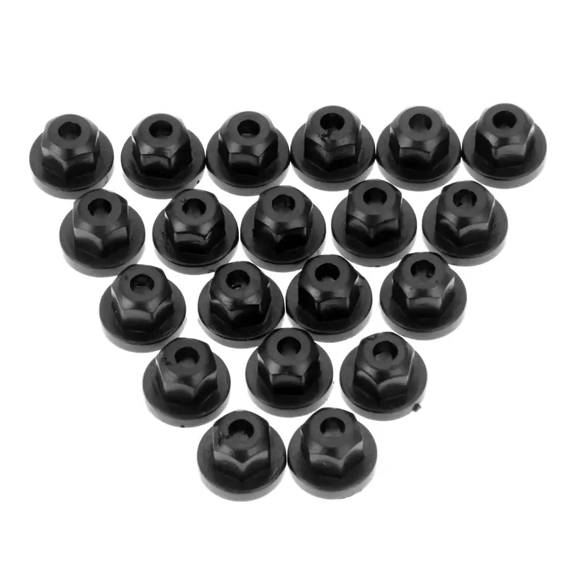 20pcs Exterior Plastic Body Nut Flange Clips for BMW Mercedes 5mm Nylon Flange Nut 10mm Hex Fit 1995-2001 7 Series 738 740 750 - Image 6