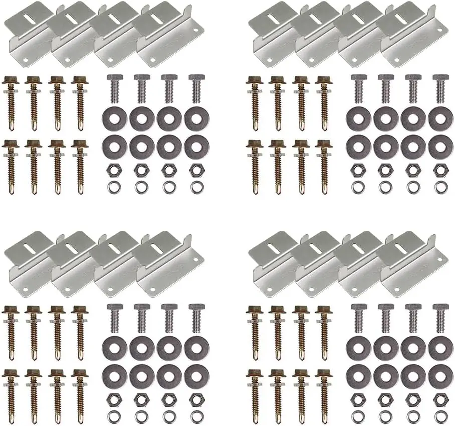 8/16Pcs/Set Solar Panel Mounting Z Brackets Lightweight Aluminum Corrosion-Free