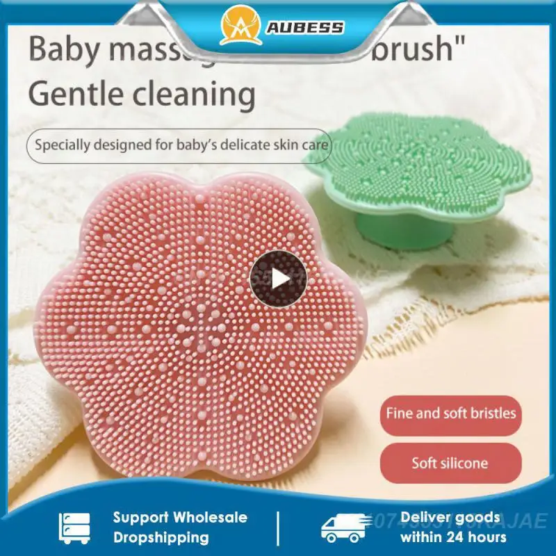 

Щетка для ванной фиолетовая не деформирующаяся Массажная Q-bomb Детская щетка для шампуня синяя мягкая для купания и протирания новорожденных силиконовая смола