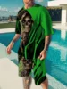 Goth Horror Skull 3D Print Punk T-Shirt Shorts 2 Piece Hip Hop Men Women's Fashion Streetwear Casual T-Shirt O-Neck Hot-selling 5