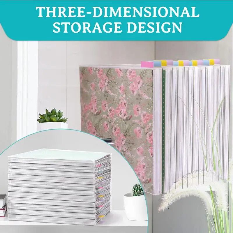 Scrapbooking Paper Scrapbook Paper Holder Paper Storage Holder Organizer With Sticky Index Tabs Arts & Crafts Storage Organizers Scrapbook