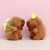 Hot sale capybara keychain mini plush custom stuffed animal capybara keychain 1