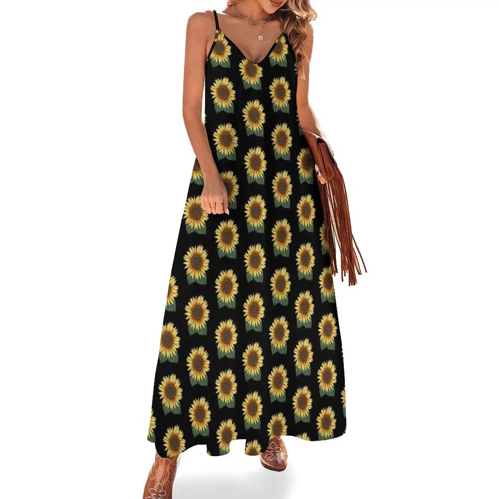 

Sunflowers Always Reach for Sunshine Sleeveless Dress dress korean style summer clothes for women
