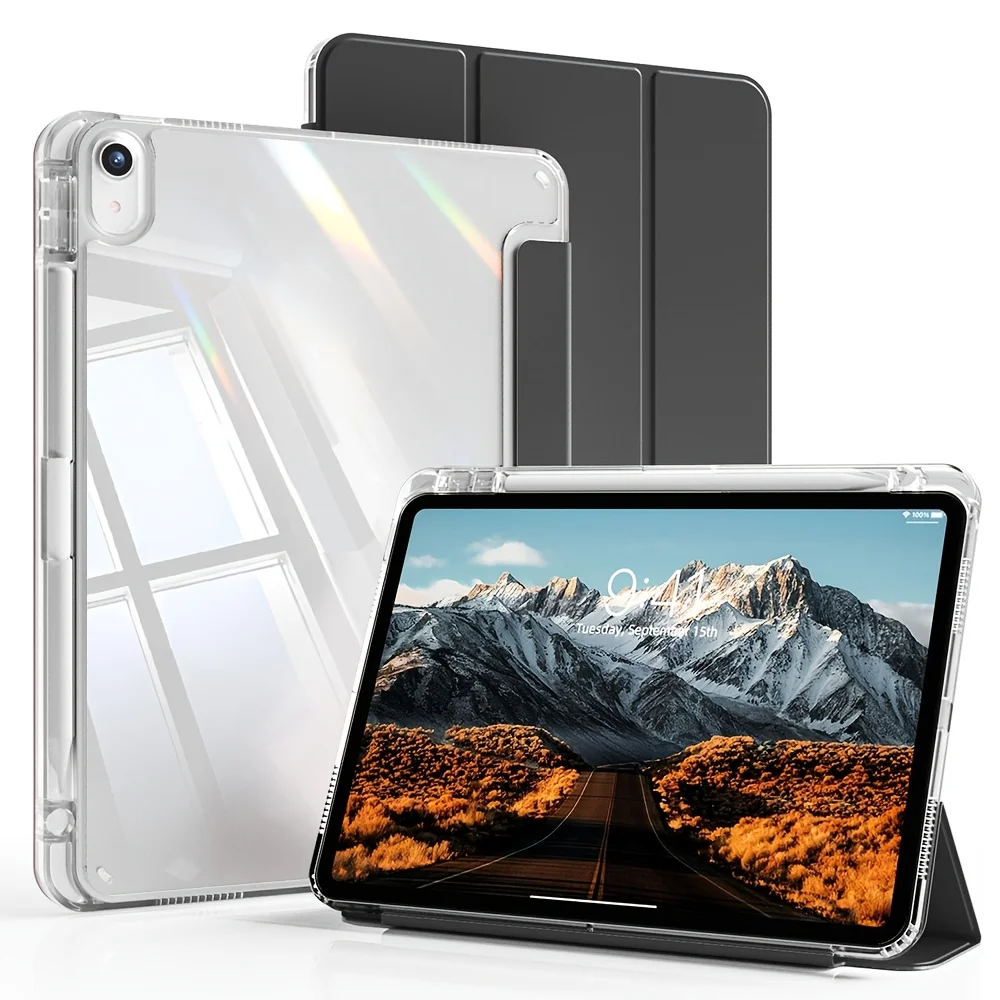 Magnetic Flip Smart Transparent Tablet Cover