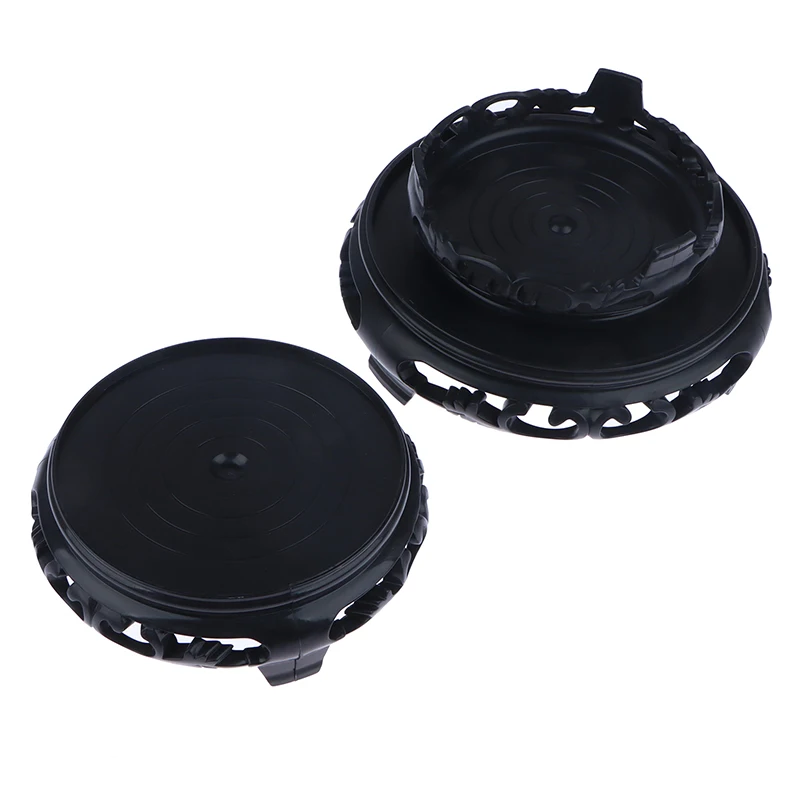 

1pc Hard Plastic Round Flower Tray Brown-black Plant Saucer 3 Sizes Planter Display Stand Garden Potted Plants Decorative Base