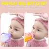 Disappearing Doll Feeding Set Baby Care Doll Feeding Toy Stroller 2pcs Milk And Juice Bottles With Toy Pacifier For Baby Doll 6