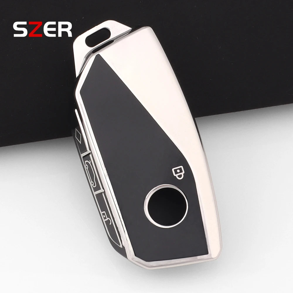 Premium TPU Car Key Case Cover with Keychain - Enhanced Protection