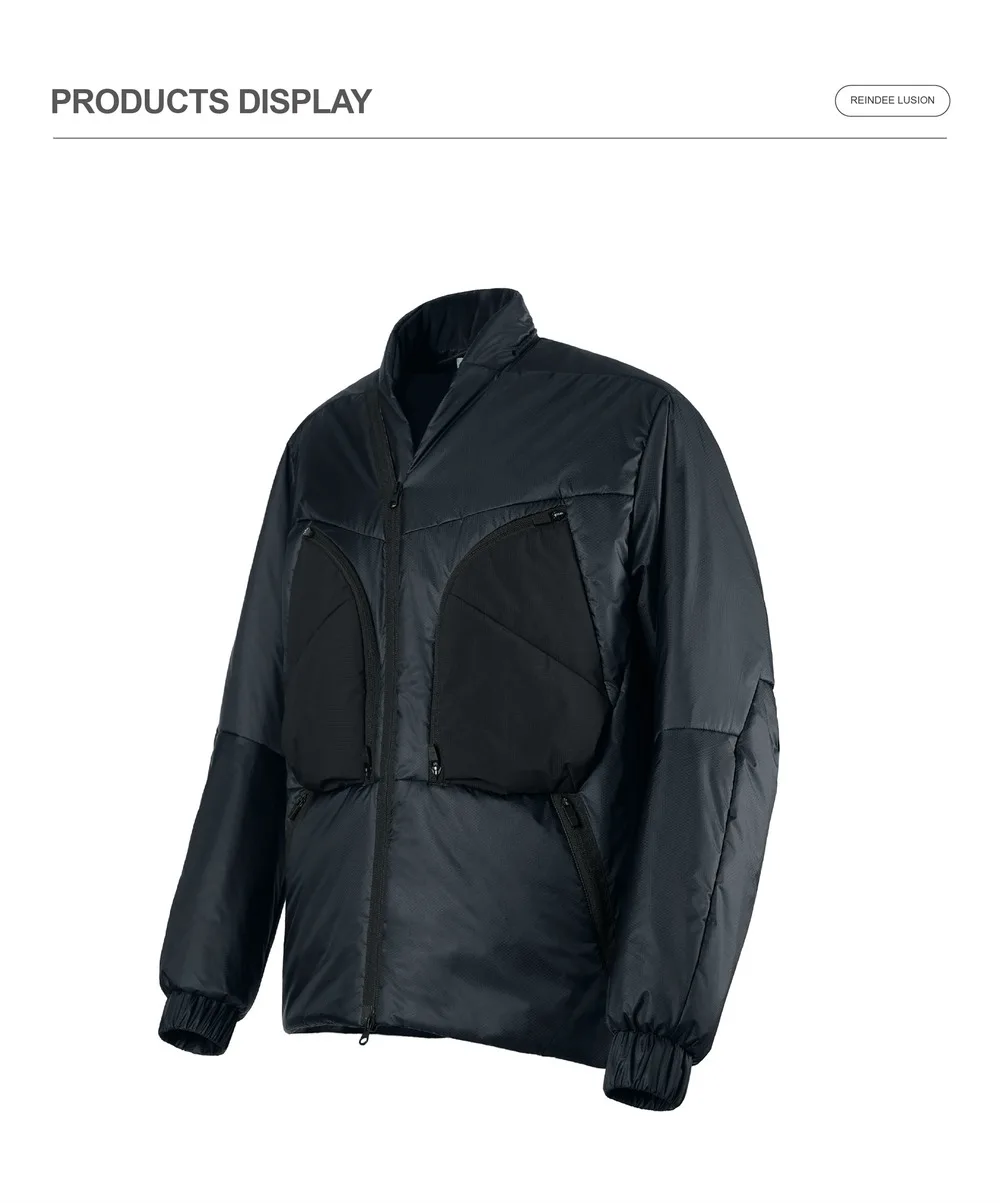 Reindee Lusion 24aw primaloft curved asymmetric zipper lightweight inner jacket warm midlayer multipocket techwear gorpcore