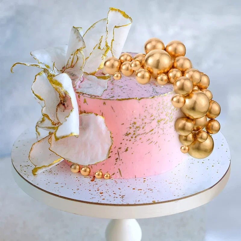 66 Stück Glitzer-Ballon Kuchenaufsätze – Gold & Silber, Verschiedene Größen, Für Cupcakes & Torten