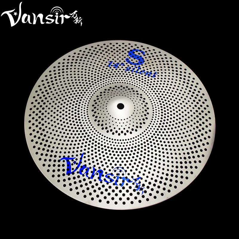 Vansir Cymbal Low Volume Cymbals 14 crash Silver/Gold/silent mute cymbal for practice