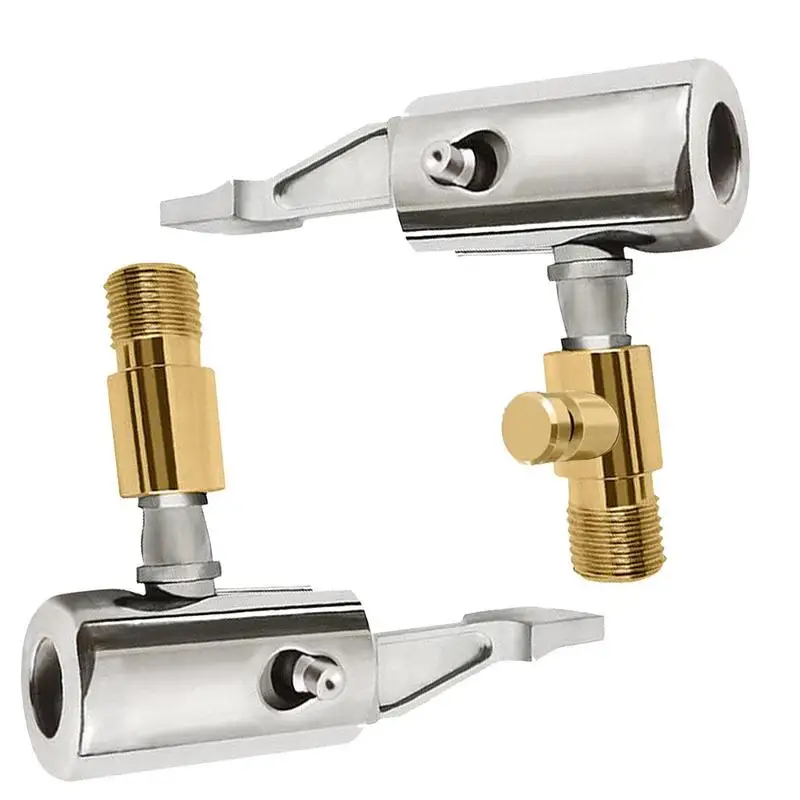 Connettore Valvola Pneumatica Universale - Adattatore A Sgancio Rapido In Ottone Per Gonfiatori Auto E Bici | Clip-on