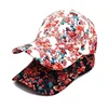 Four Seasons Polyester Flower Print Casquette Baseball Cap Adjustable Outdoor Snapback Hats for Women 28 2