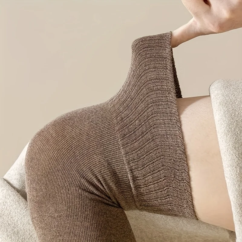 1/2Pairs Winter Knee High Leg Cover Windproof Warm Sweat Absorb Long Leg Warmers Thermal Anti-Cold Thigh High Knitted Stockings