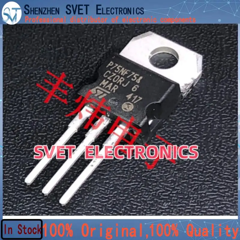 10PCS-50PCS STP75NF75 75NF75 P75NF75 MOS Original In Stock ping