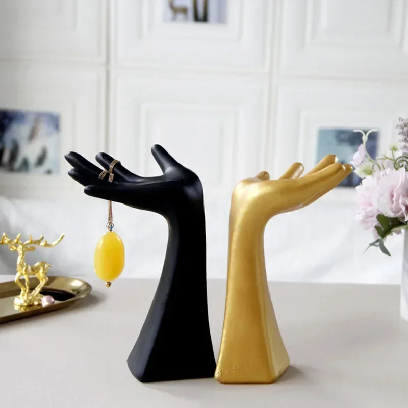 

Bracelet Jewelry Display Stand Home Decor Unique Gesture Statue Ornament Living Room Store Office Desktop Decoration Accessories