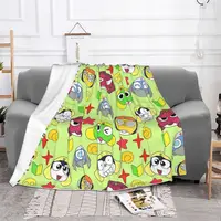 Keroro Blanket Flannel Spring Autumn Kero Platoon Breathable Lightweight Throw Blankets For Sofa Couch Rug Piece 2