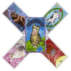 Charming Cat Tarot Cards: 78-Card Deck for Intuitive Vision and Divination Playing (TT26)