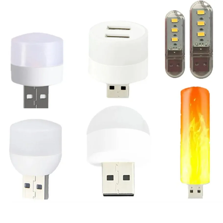 USB 플러그 램프 컴퓨터 모바일 전원 충전 USB 작은 책 램프 작은 라운드..