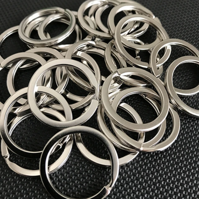 10pcs/Lot Stainless Steel Make Keychain Key Ring Flat Key Holder Split  Rings Keyfob Accessories for DIY Jewelry Making Wholesale - AliExpress