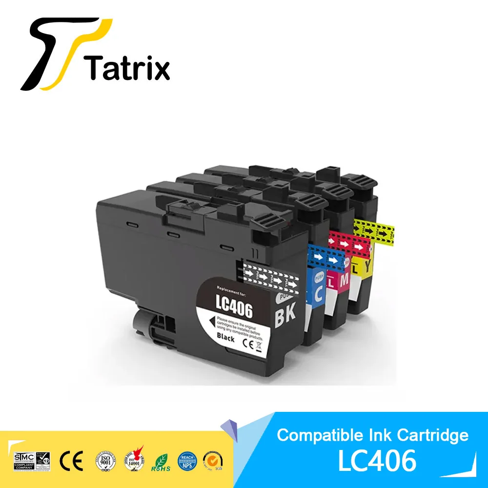 

Standard capacity LC406 Compatible Ink Cartridge For Brother HL-JF1,MFC-J4335DW J4345DW J4535DW J5855DW J5955DW J6555DW J6955DW